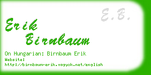 erik birnbaum business card